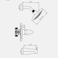 Aquacubic Cupc Wall montierte Druckausgleichsventil -Duschhahn mit Badewanne Spout